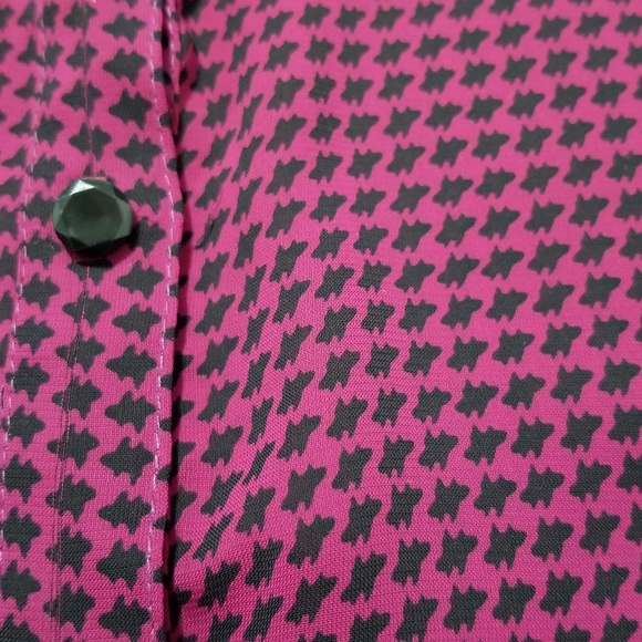 Vintage Houndstooth Peter Pan Collar Blouse - Picture 7 of 7